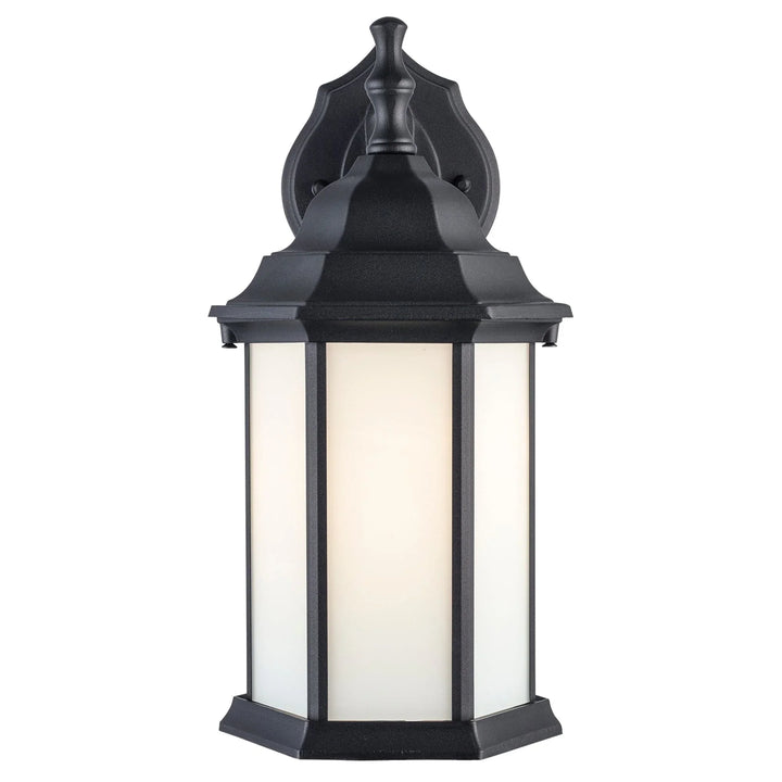 Trans Globe Cumberland 1 - Light 12.5" Wall Lantern - Black / Frosted