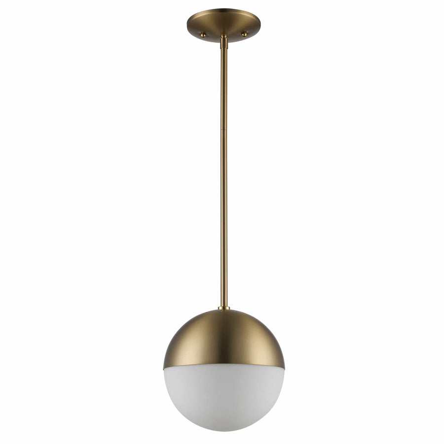 Trans Globe Dahlia 1-Light Globe Opal Ball Sml -Satin Gold