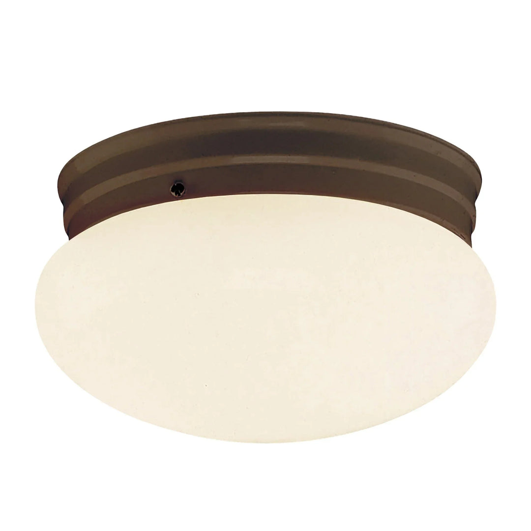 Trans Globe Dash 10" Flushmount Mushroom Mrblzd - Rubbed Oil Bronze