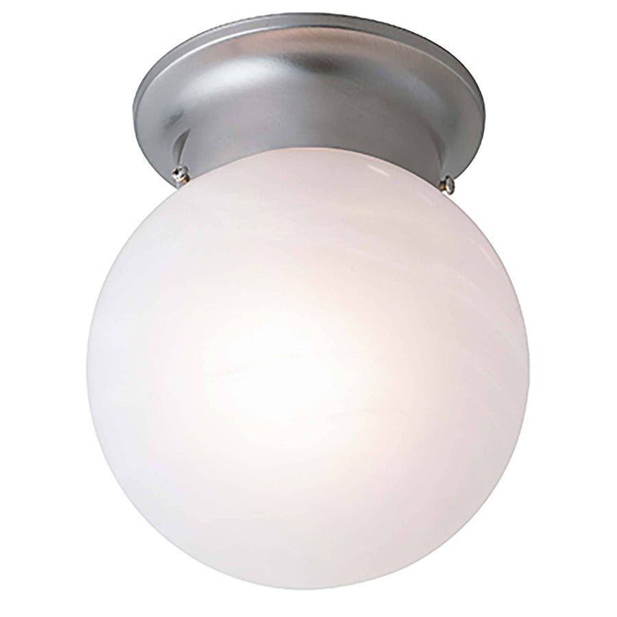 Trans Globe Dash 6" Flushmount Globe Mbzd -  Brushed Nickel