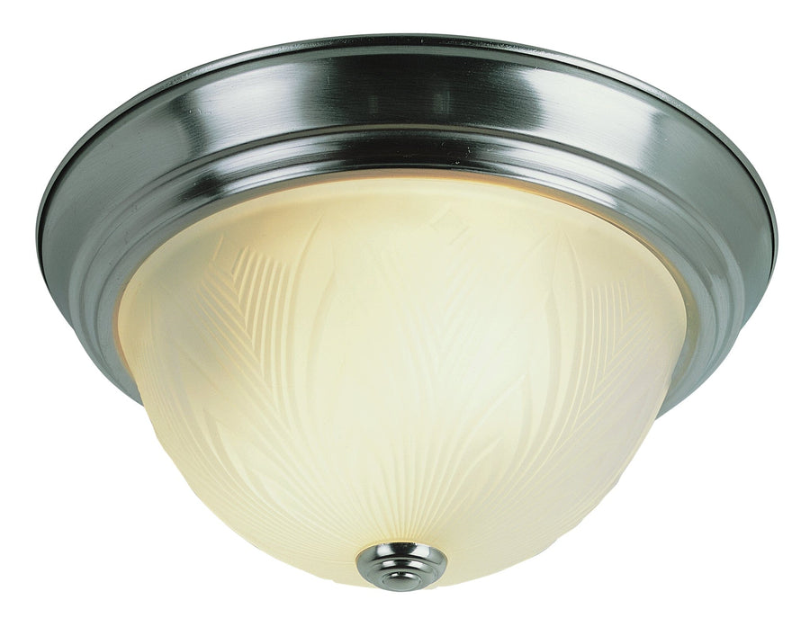Trans Globe Del Mar 11" Flush Mount Ceiling Light Frost Glass - Brushed Nickel