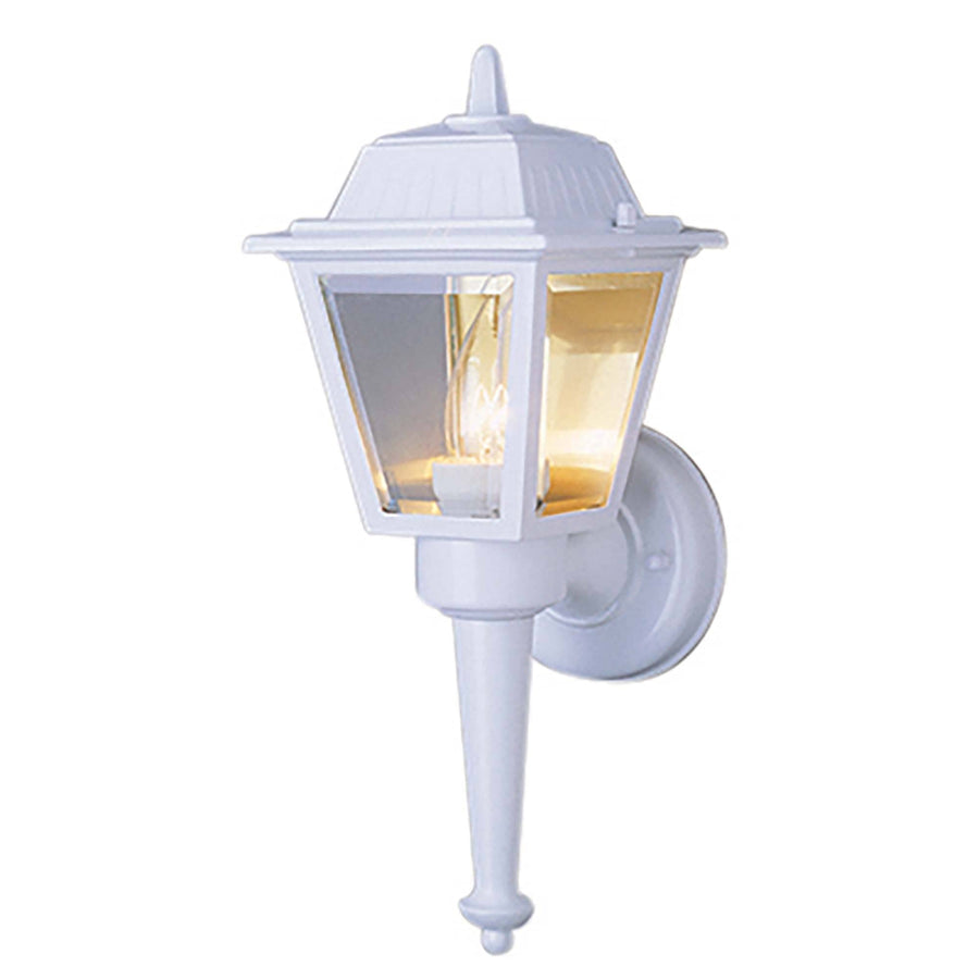 Trans Globe Estate 14-In. 1-Light Classic Carriage-Style Outdoor Wall Lantern - White