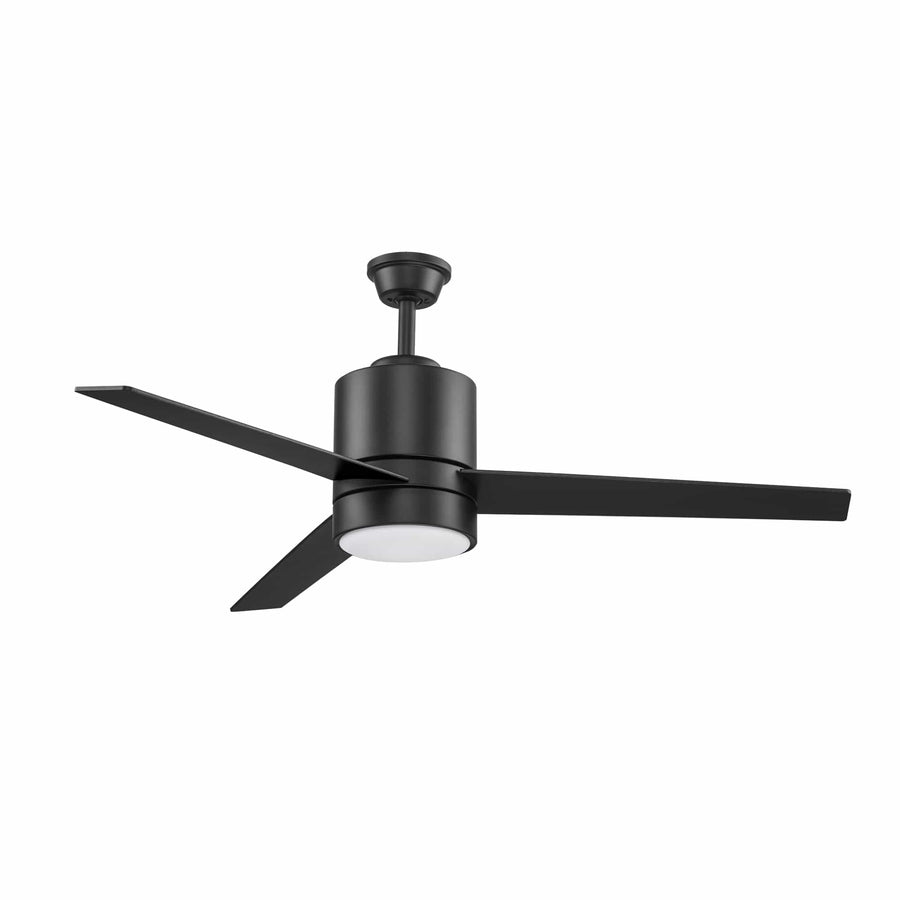 Trans Globe : Finnley Collection Indoor LED Light, 3-Blade Ceiling Fan with Opal Glass Lens- Black