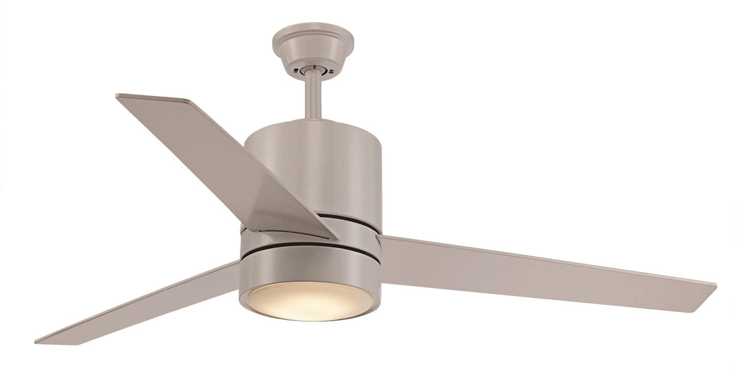 Trans Globe : Finnley Collection Indoor LED Light, 3-Blade Ceiling Fan with Opal Glass Lens-White