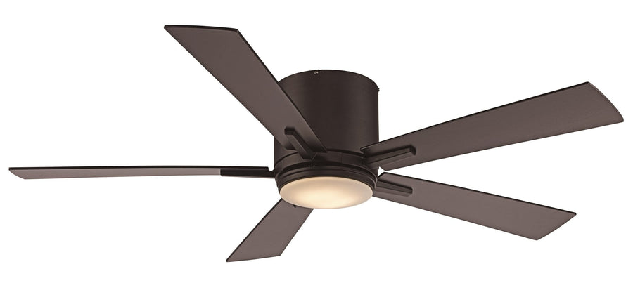 Trans Globe Finnley Collection Indoor LED Light, 5-Blade Ceiling Fan with Opal Glass Lens- Black