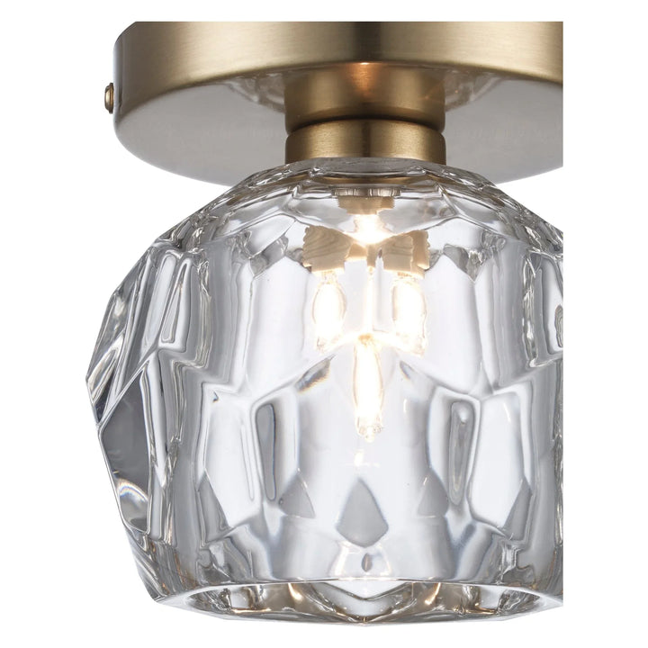 Trans Globe Fitz 1-light Semi-Flush Crystal Shade - Antique Gold