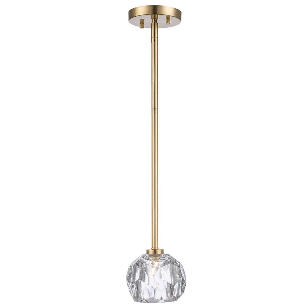 Trans Globe Fitz 1-light Semi-Flush Crystal Shade - Antique Gold