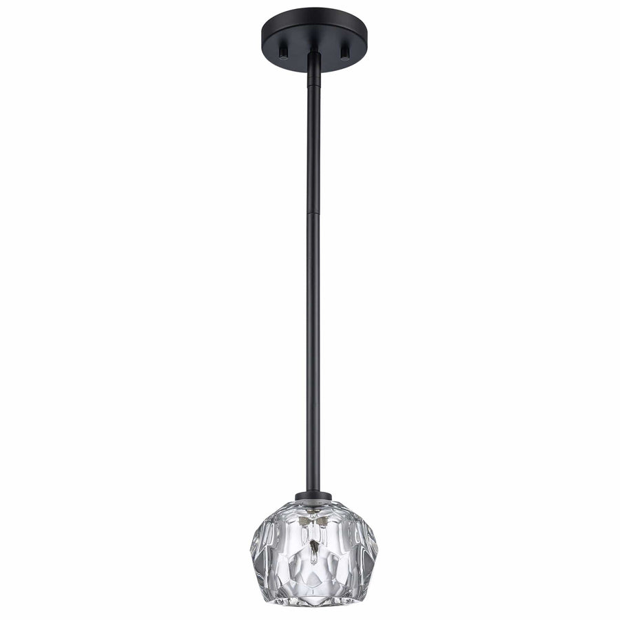 Trans Globe Fitz 1-light Semi-Flush Crystal Shade - Black