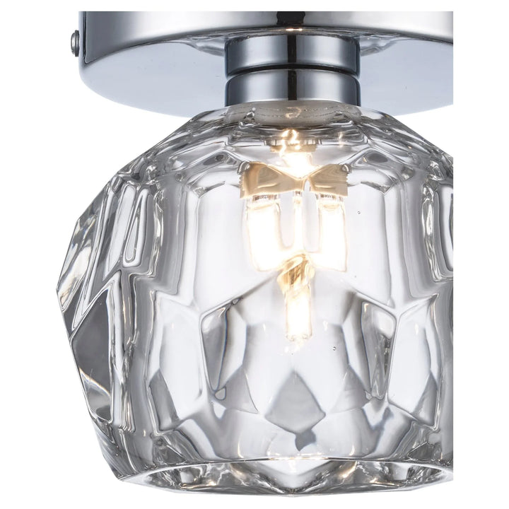 Trans Globe Fitz 1-light Semi-Flush Crystal Shade - Polished Chrome