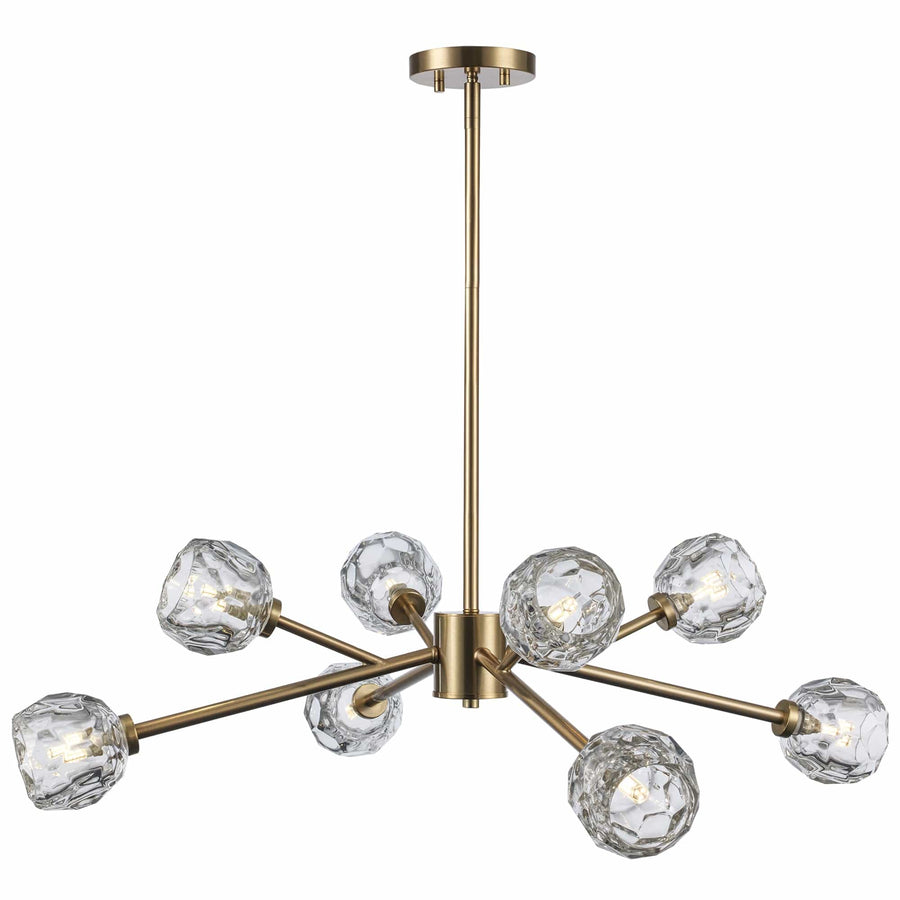 Trans Globe Fitz 8-light Modern Crystal Shade -Antique Gold