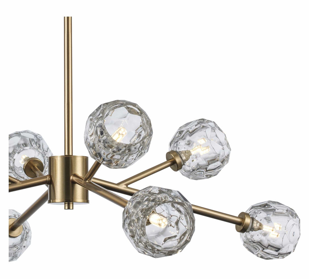 Trans Globe Fitz 8-light Modern Crystal Shade -Antique Gold