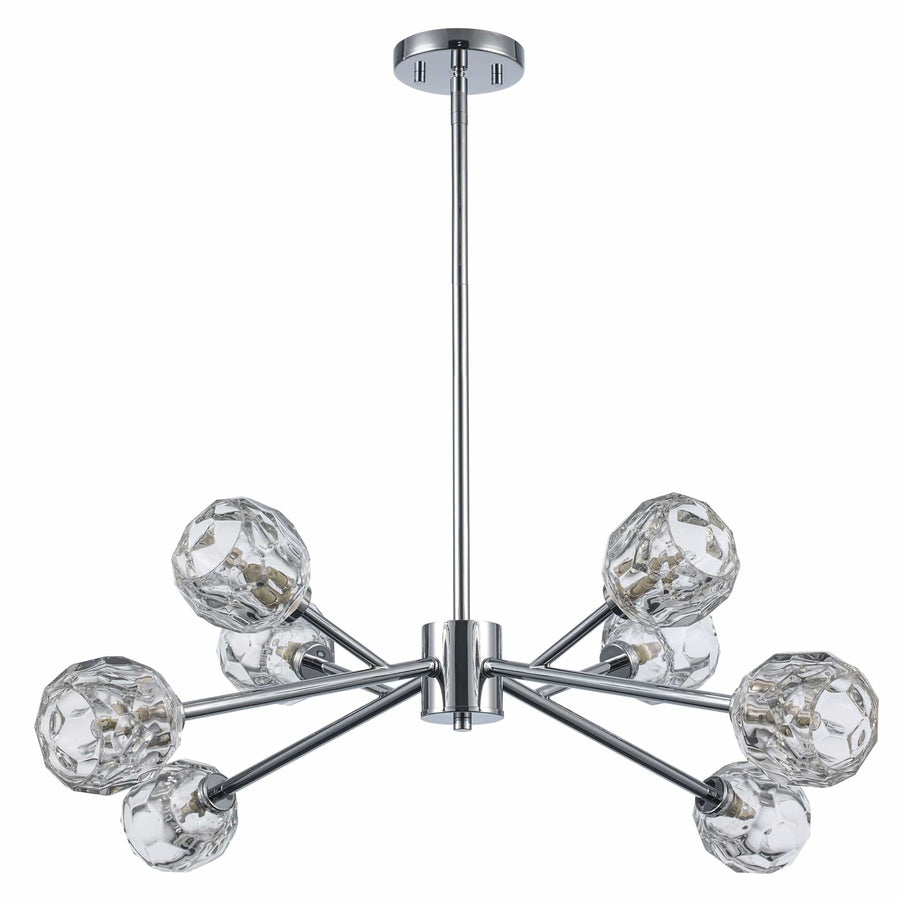 Trans Globe Fitz 8-light Modern Crystal Shade - Polished Chrome