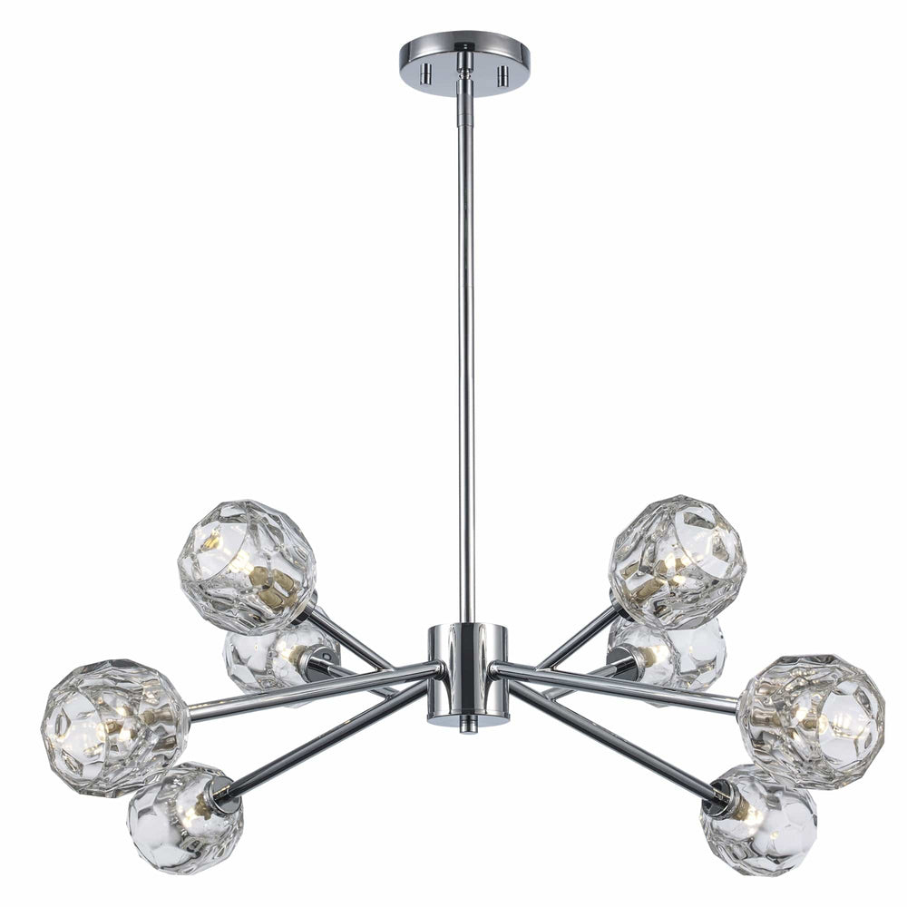 Trans Globe Fitz 8-light Modern Crystal Shade - Polished Chrome