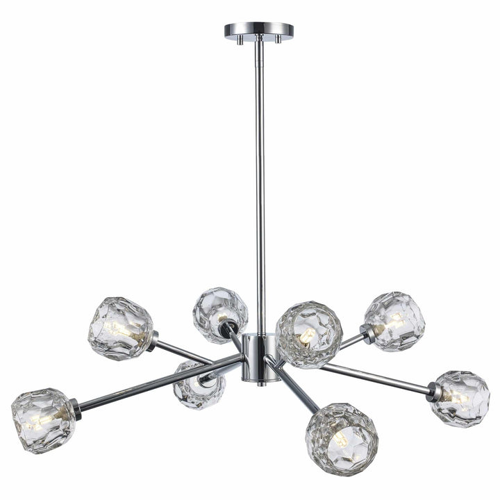 Trans Globe Fitz 8-light Modern Crystal Shade - Polished Chrome