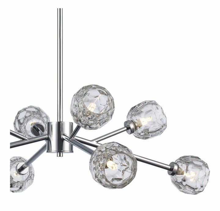 Trans Globe Fitz 8-light Modern Crystal Shade - Polished Chrome