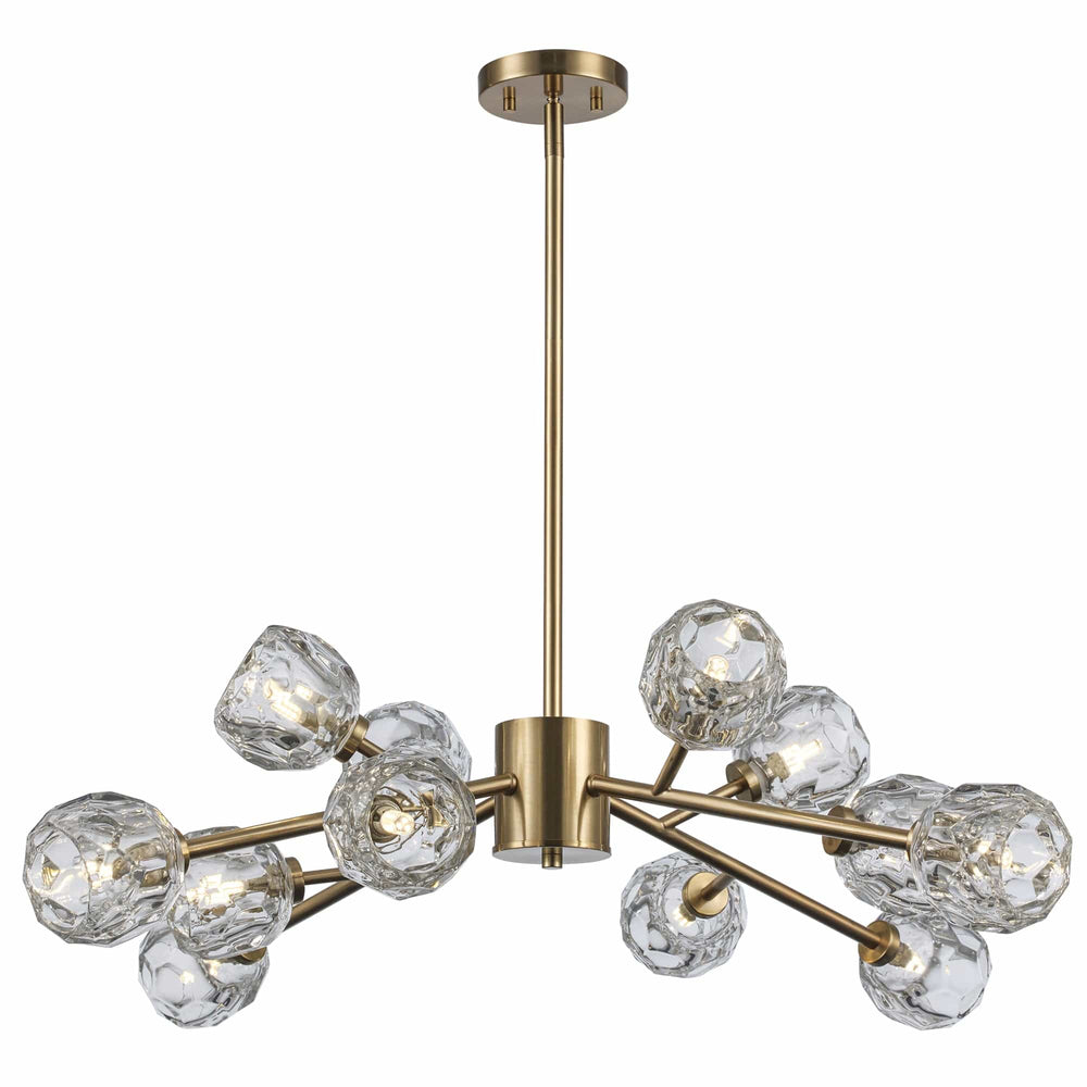 Trans Globe Fitz 9-light Modern Crystal Shade - Antique Gold