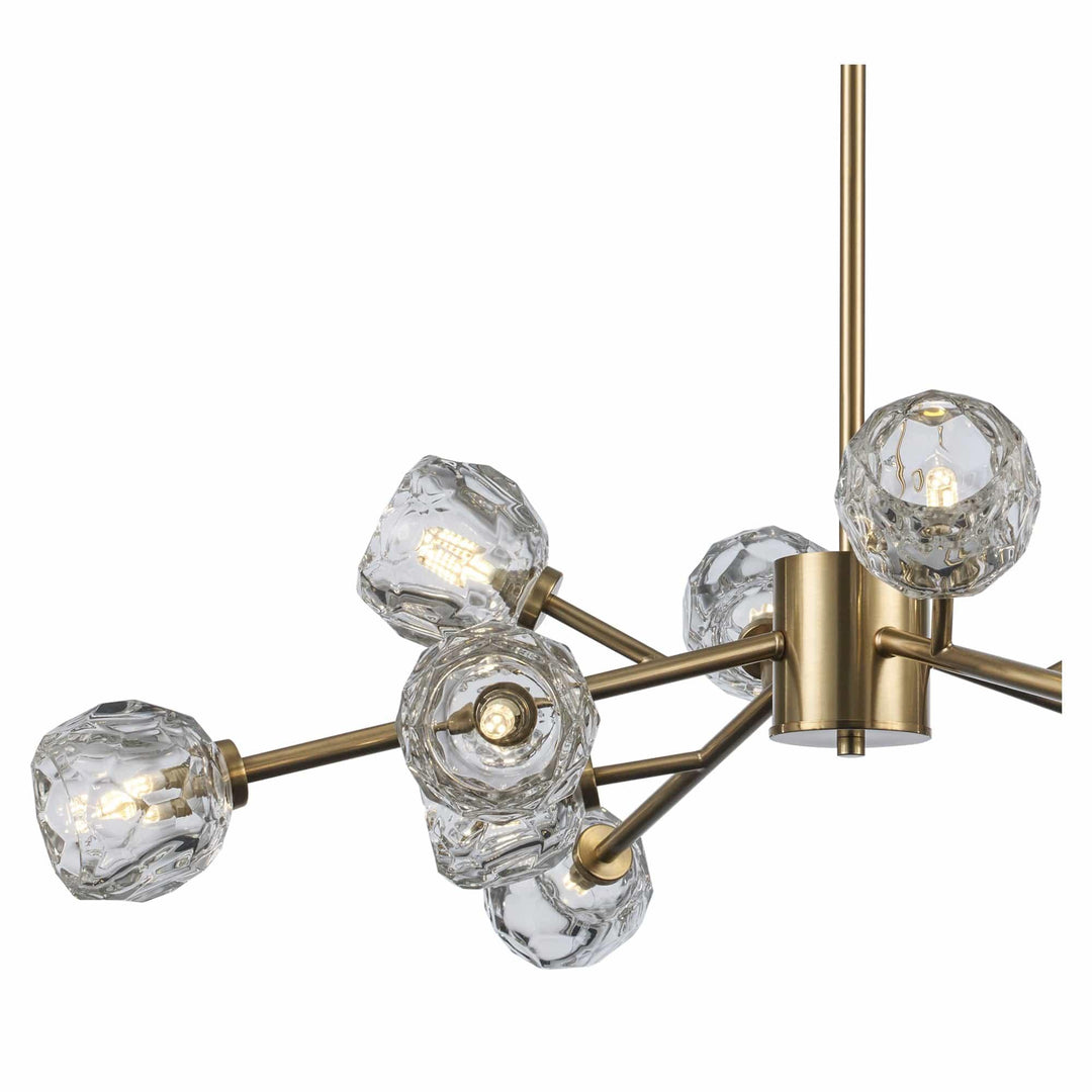 Trans Globe Fitz 9-light Modern Crystal Shade - Antique Gold