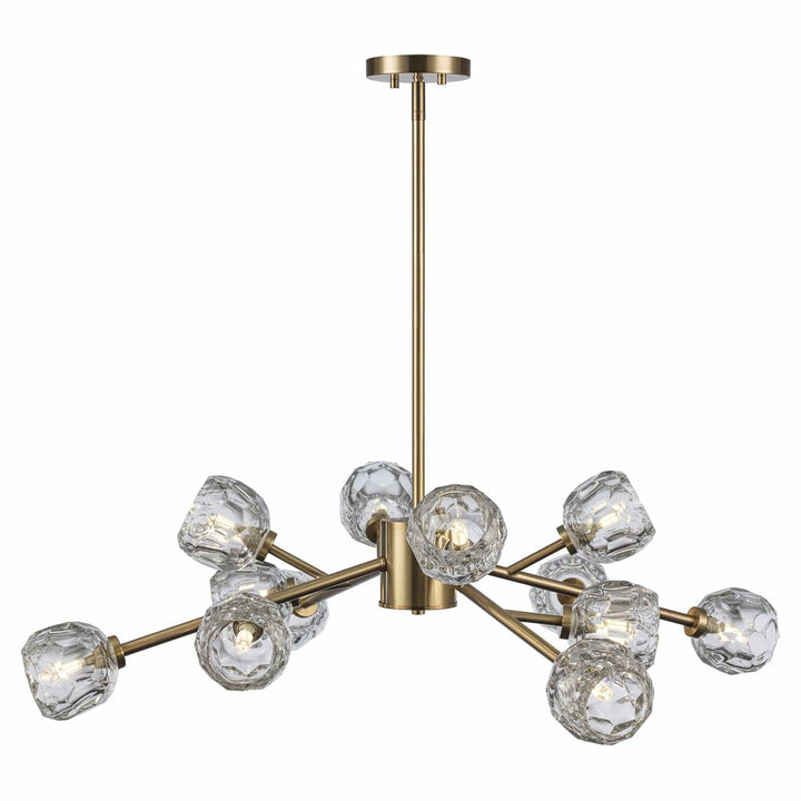 Trans Globe Fitz 9-light Modern Crystal Shade - Antique Gold