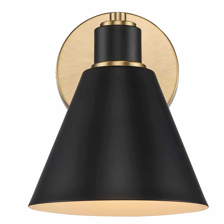 Trans Globe ForgeLume 1 - Light Dimmable Wall Sconce Light Metalshades - Antique Gold / Black