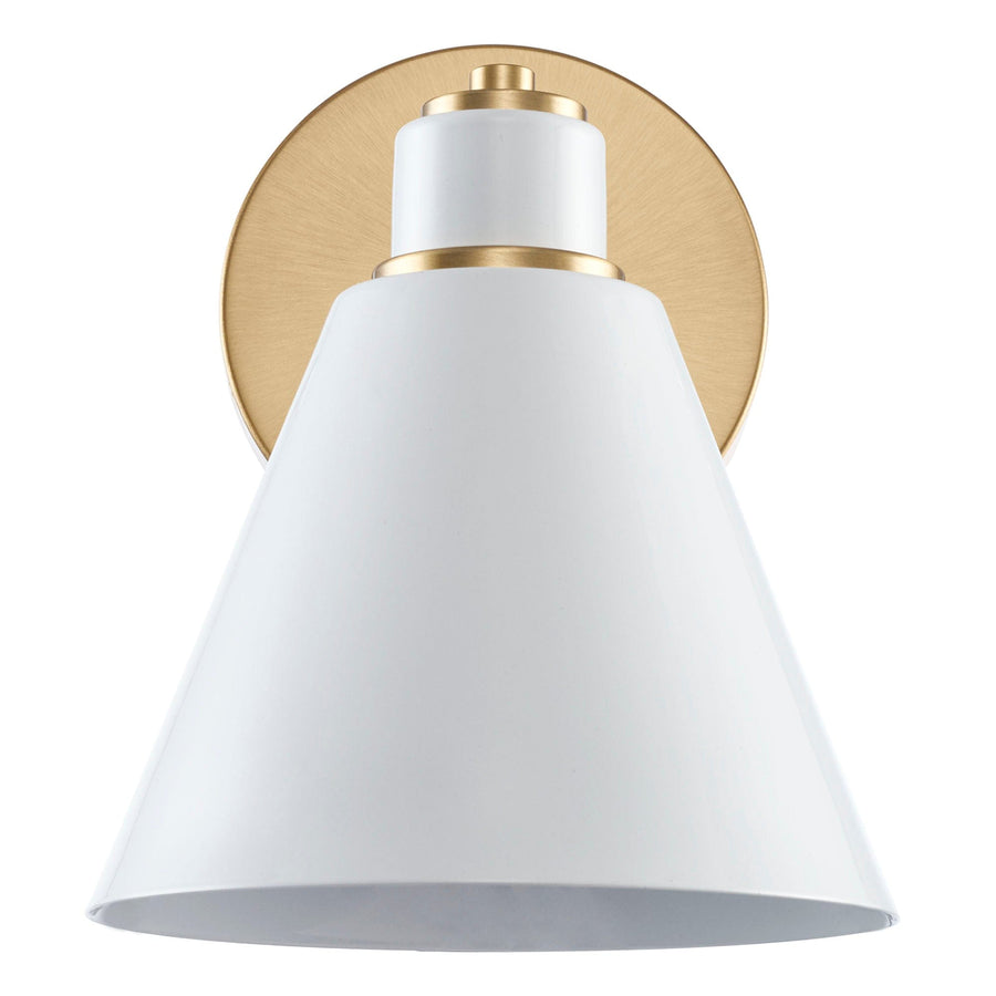 Trans Globe ForgeLume 1 - Light Dimmable Wall Sconce Light Metalshades - Antique Gold / Black