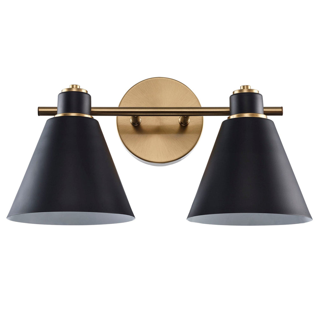 Trans Globe ForgeLume 2 - Light Dimmable Vanity Light Metalshades - Antique Gold /Black(Copy)