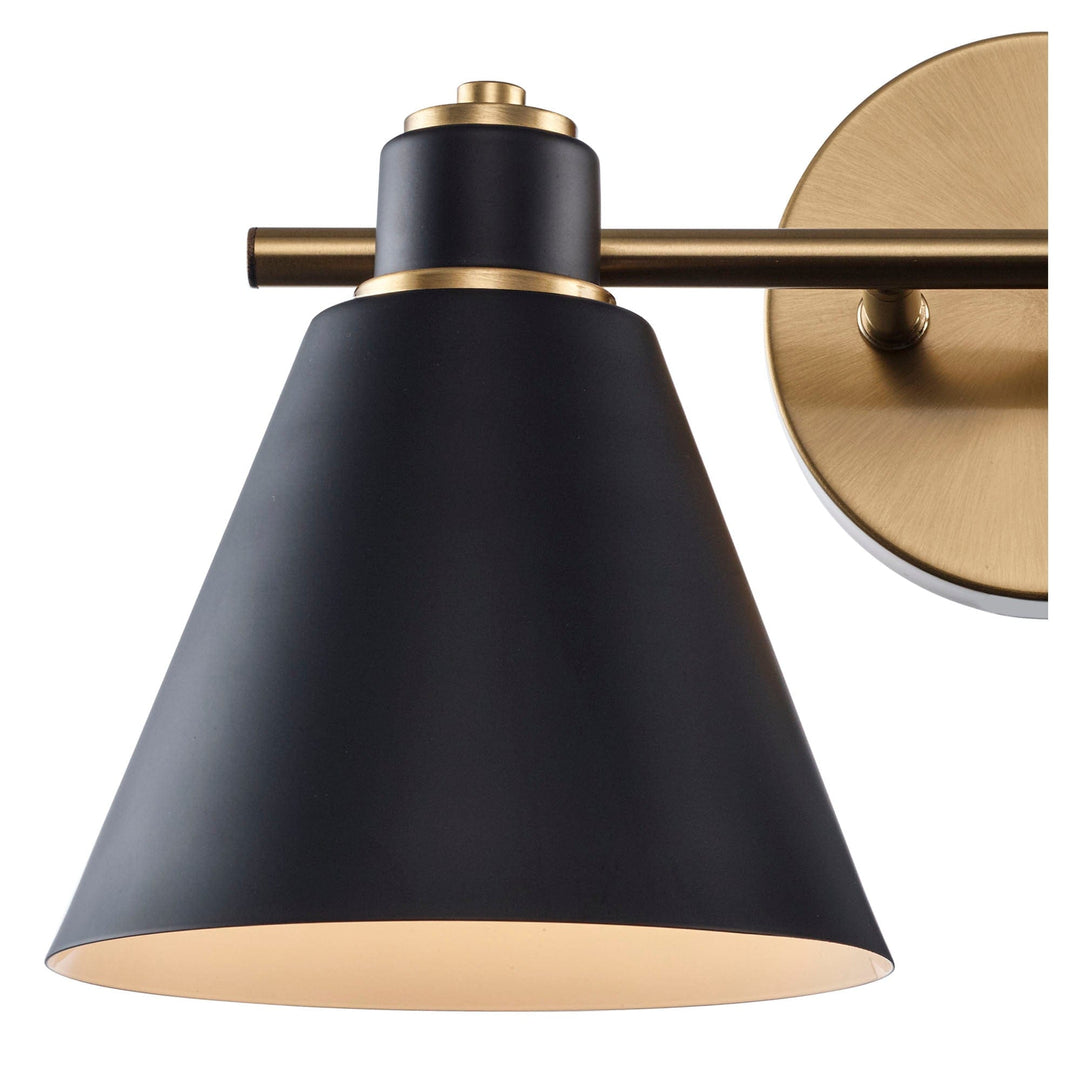 Trans Globe ForgeLume 2 - Light Dimmable Vanity Light Metalshades - Antique Gold /Black(Copy)