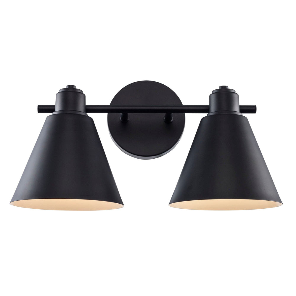 Trans Globe ForgeLume 2 - Light Dimmable Vanity Light Metalshades - Black