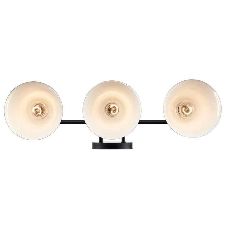 Trans Globe ForgeLume 3 - Light Dimmable Vanity Light Metal Shades- Black