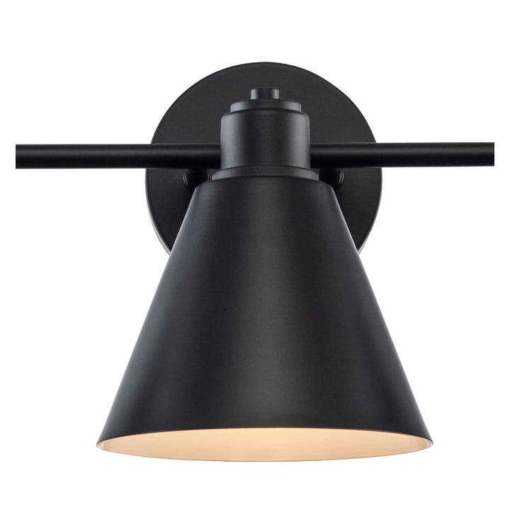Trans Globe ForgeLume 3 - Light Dimmable Vanity Light Metal Shades- Black