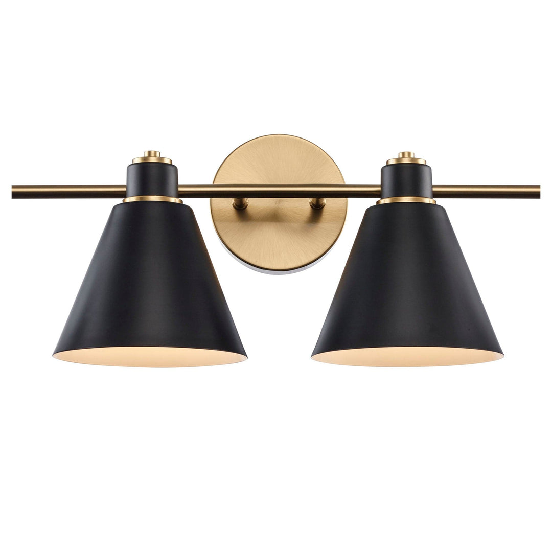 Trans Globe ForgeLume 4 - Light Dimmable Vanity Light Metal Shades -Antique Gold / Black