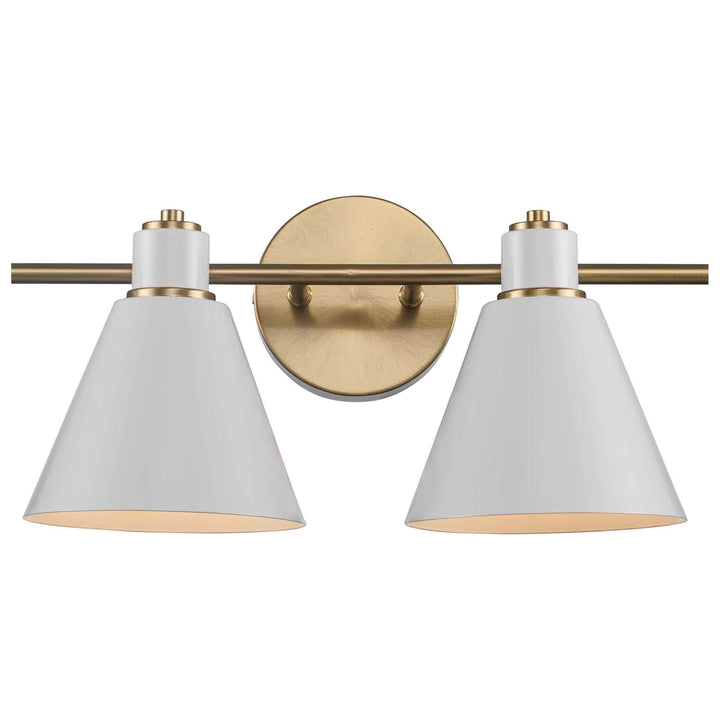 Trans Globe ForgeLume 4 - Light Dimmable Vanity Light Metal Shades - Antique Gold / White
