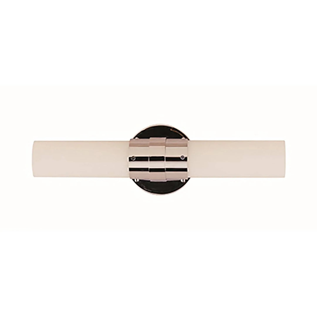 Trans Globe Fusion 2-Light, 15.5 Tubular Glass Vanity Bar - Polished Chrome