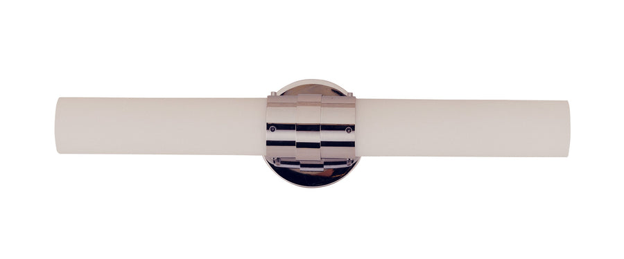 Trans Globe Fusion 2-Light, 20.5 Tubular Glass Vanity Bar - Polished Chrome