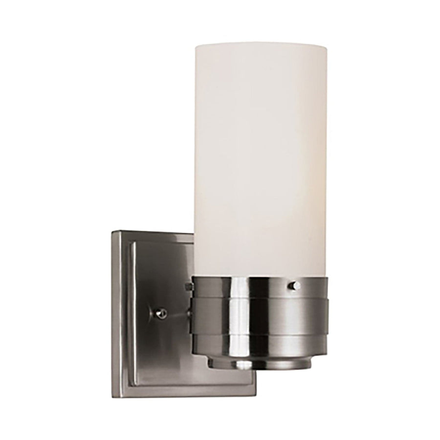 Trans Globe Fusion Reversible 1-Light Indoor Shaded Wall Sconce - Brushed Nickel
