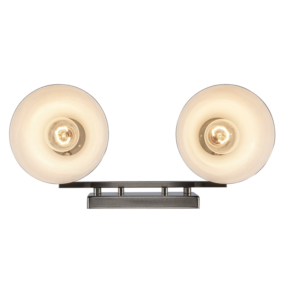 Trans Globe Gearshine 2 - Light Dimmable Vanity Flared Shade - Black / Brushed Nickel