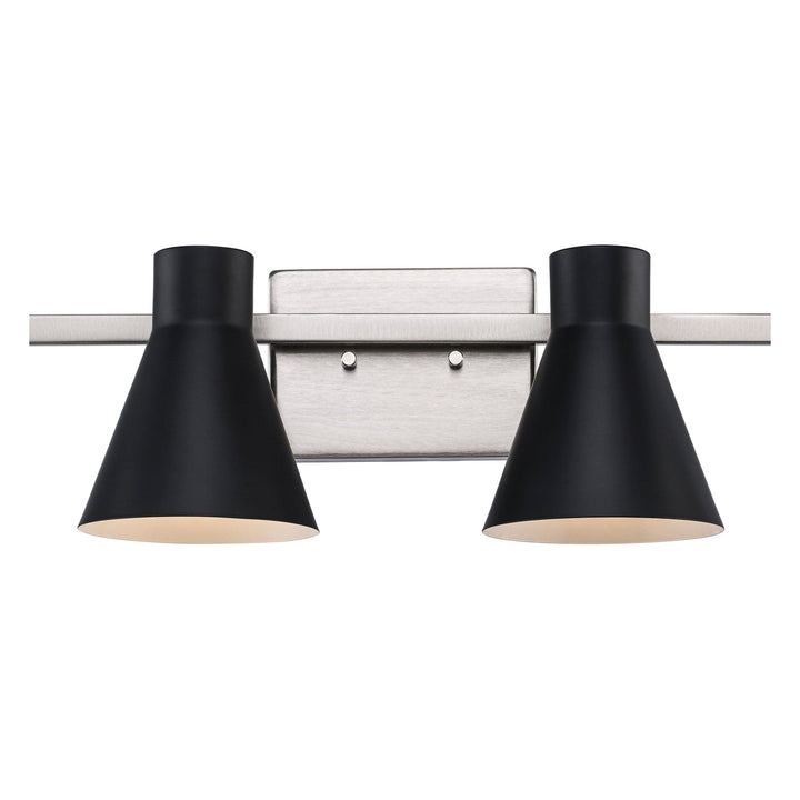Trans Globe Gearshine 4 - Light Dimmable Vanity Flared Shades - Black / Brushed Nickel
