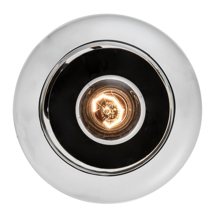 Black dimmable ceiling light fixture with exposed bulb for modern residential lighting