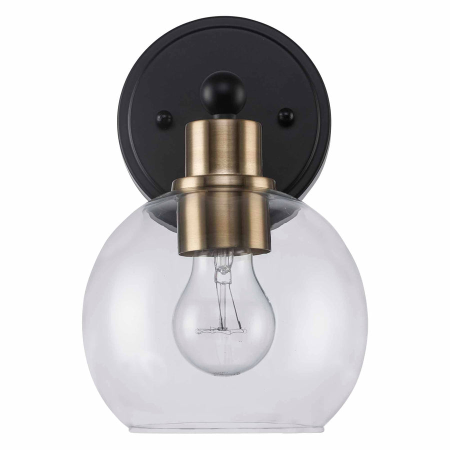 Trans Globe Grand 1 - Light Dimmable Wall Sconce - Antique Gold / Black