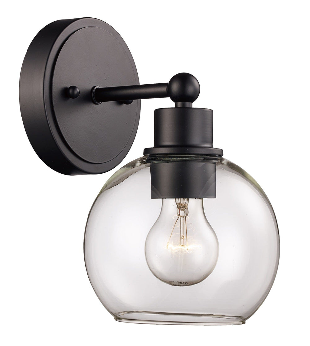 Trans Globe Grand 1 - Light Dimmable Wall Sconce - Black