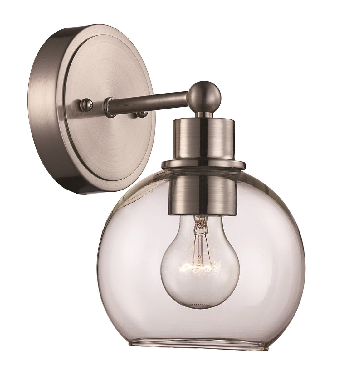 Trans Globe Grand 1 - Light Dimmable Wall Sconce - Brushed Nickel