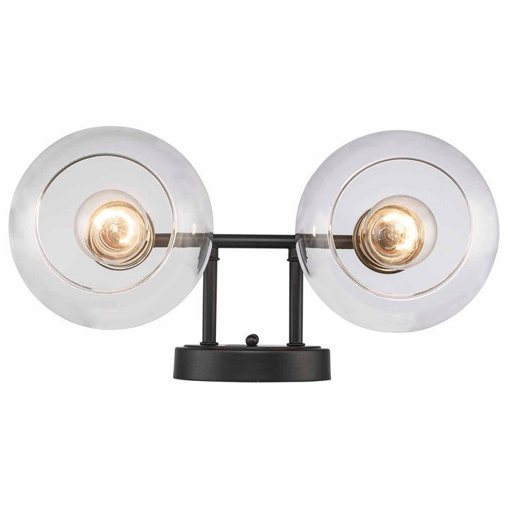 Trans Globe Grand 2 - Light Dimmable Vanity  Bailey -Antique Gold / Black