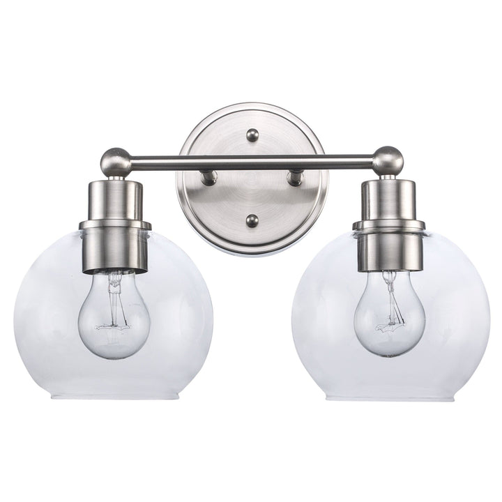 Trans Globe Grand 2 - Light Dimmable Vanity  Bailey - Brushed Nickel