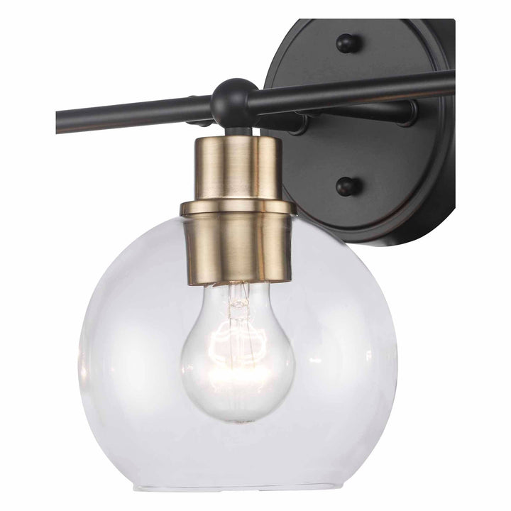 Trans Globe Grand 3 - Light Dimmable Vanity Bailey - Antique Gold / Black