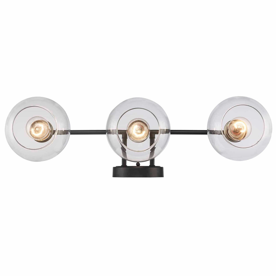 Trans Globe Grand 3 - Light Dimmable Vanity Bailey - Antique Gold / Black