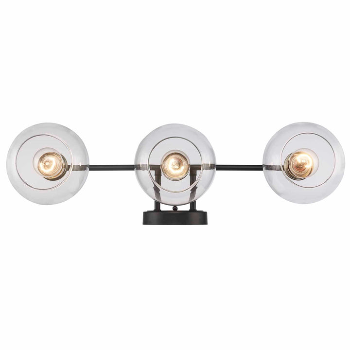 Trans Globe Grand 3 - Light Dimmable Vanity Bailey - Antique Gold / Black