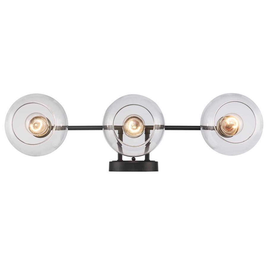 Trans Globe Grand 3 - Light Dimmable Vanity Bailey - Antique Gold / Black