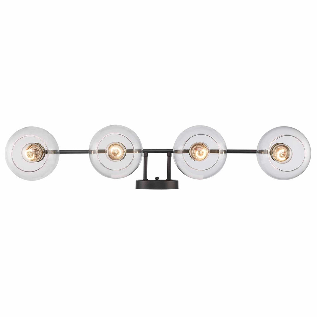 Trans Globe Grand 3 - Light Dimmable Vanity Bailey - Antique Gold / Black