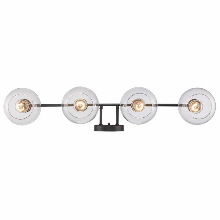 Trans Globe Grand 3 - Light Dimmable Vanity Bailey - Antique Gold / Black