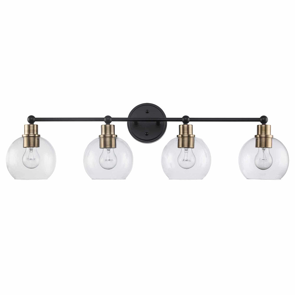 Trans Globe Grand 3 - Light Dimmable Vanity Bailey - Antique Gold / Black