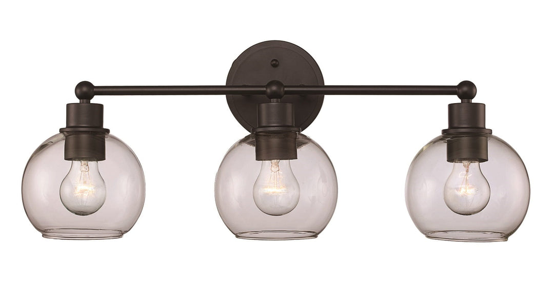 Trans Globe Grand 3 - Light Dimmable Vanity Bailey - Black